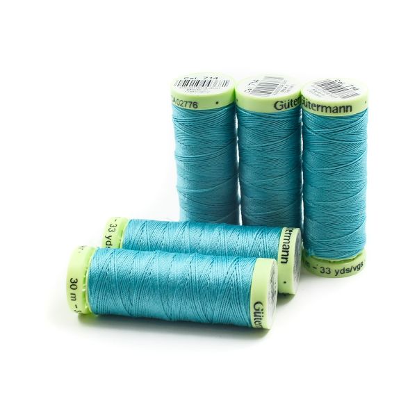 Нитки отделочные Gutermann Top Stitch 30 (30 метров), 5 кат. | 714 умеренный аквамарин