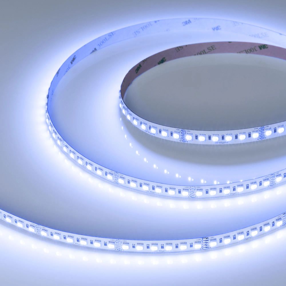 Светодиодная лента RT-H120-10mm 24V RGBW-White-4-in-1 (25 W/m, IP20, 4040, 5m) (Arlight, Открытый) 048748