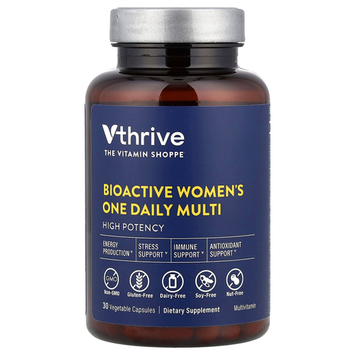 Vthrive, биоактивные мультивитамины для женщин, 30 растительных капсул