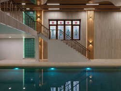 Стеклоблок волна бирюза окраска в массе Vitrablok 19x19x8