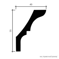 Карниз пенополиуретан, 2000x40x58 мм