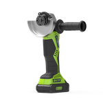 Аккумуляторная угловая шлифовальная машина Greenworks GD24AGK2,3200207UA, 24v, АКБ 2 А·ч и ЗУ,сумка
