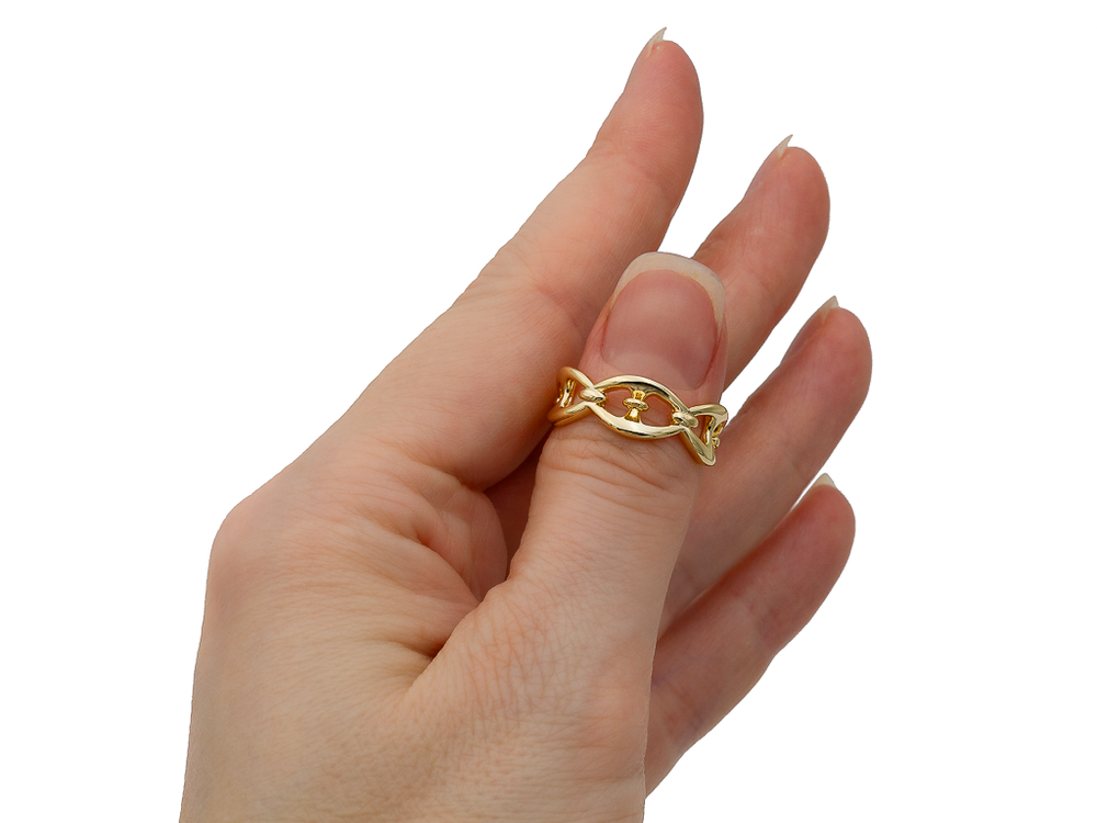 Кольцо-основа "Цепь "Celine"" с петелькой