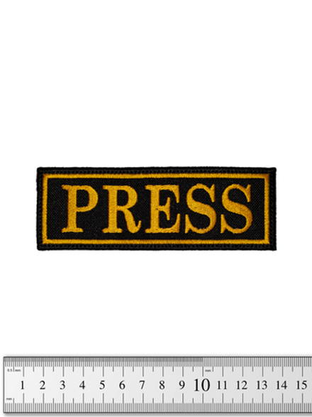 Шеврон PRESS Малый 4х12 см (Вышивка)