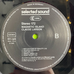 Винтажная виниловая пластинка LP Claude Larson Magnetic Island (Germany 1985)