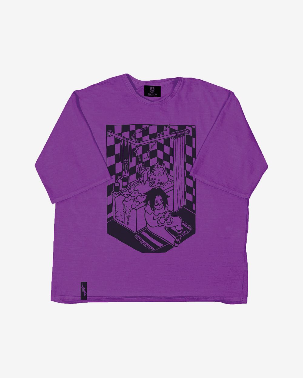 Футболка Out Block Purple Bathroom фиолетовая