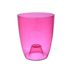Кашпо ОРХИДЕЯ D160мм Розовый прозрачный 0,16,15х0,15м (комплект 10 шт)