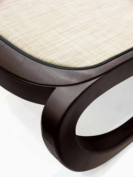 Шезлонг Omega темно-коричневый/бежевый