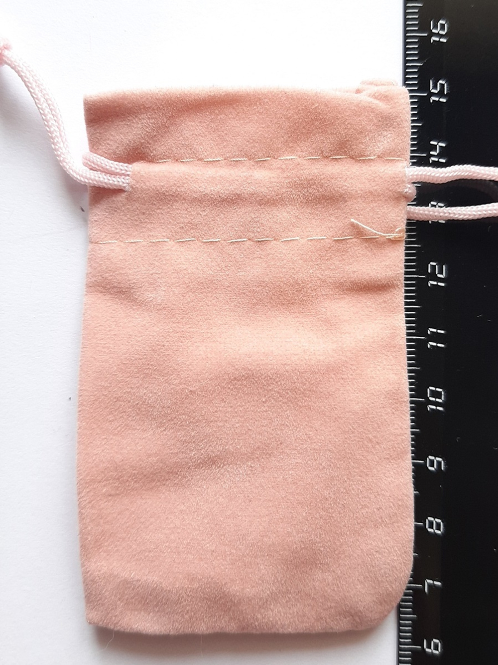 Мешочки велюр 7х9 см. Розовые, 5 штук