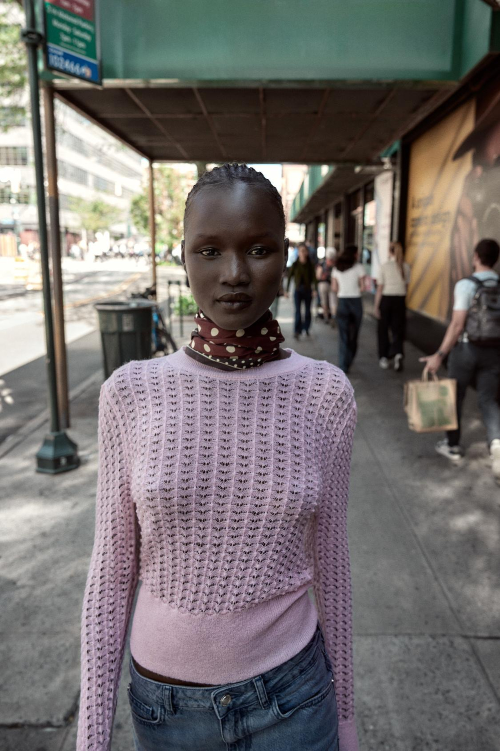 ZARA СВИТЕР ИЗ ШЕРСТИ И АЛЬПАКИ С АЖУРНЫМ УЗОРОМ, РОЗОВЫЙ