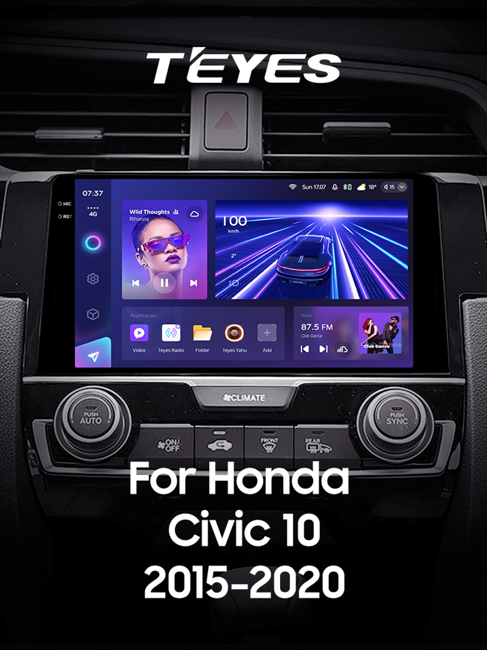 Teyes CC3 2K 9"для Honda Civic 2015-2020