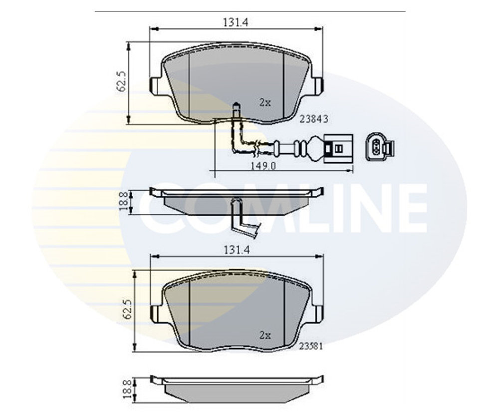 COMLINE - CBP11147-CML - Brake Pad Set, disc brake