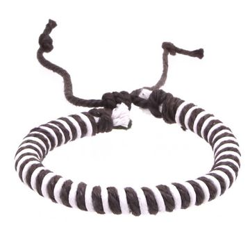 Фенечка - 9 (коричневая/белая)