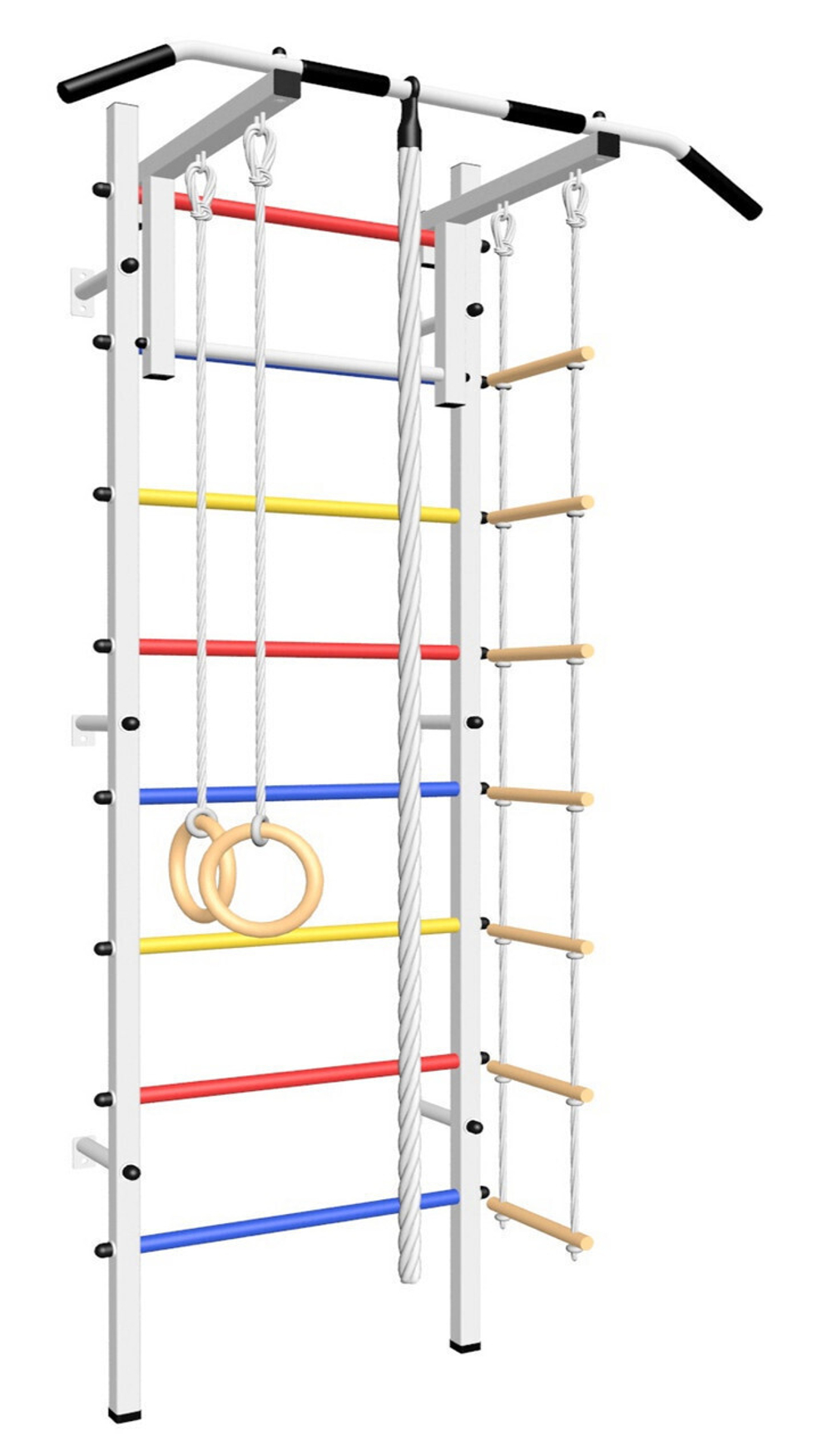 Шведская стенка Sv Sport 502 (Турник стандарт/Канат/Кольца/Лестница)