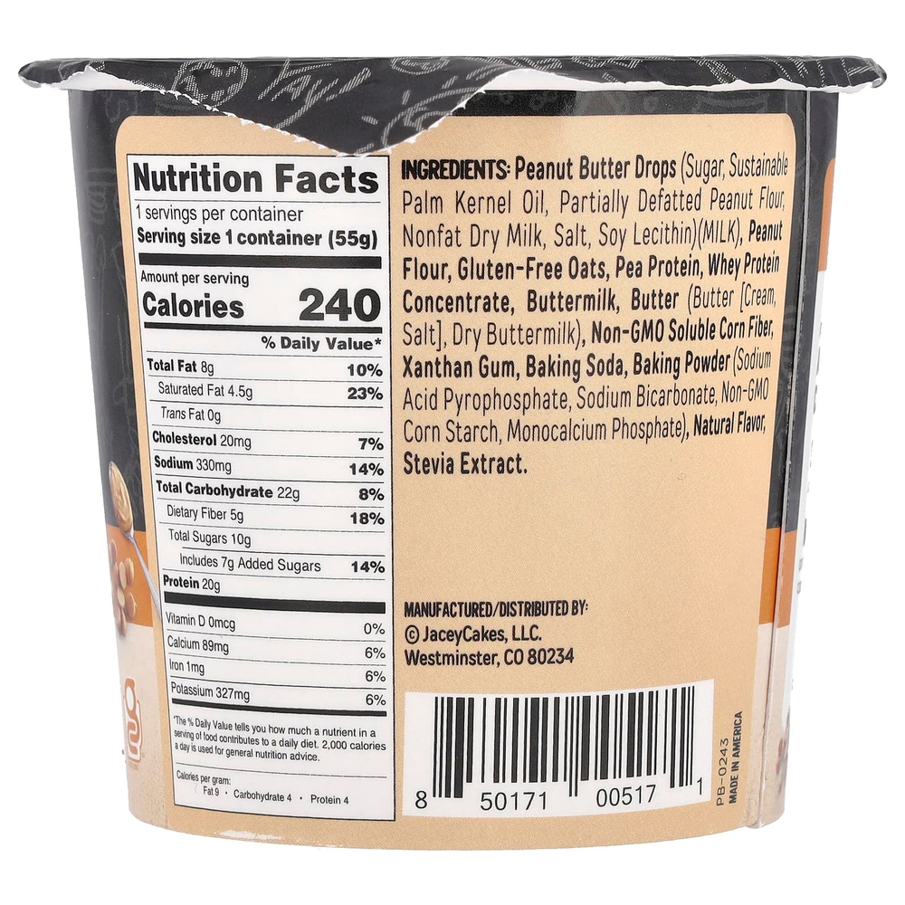 FlapJacked, Mighty Muffin, арахисовая паста, 55 г (1,94 унции)