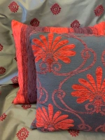 Подушка декоративная 55x45 шенилл полоска