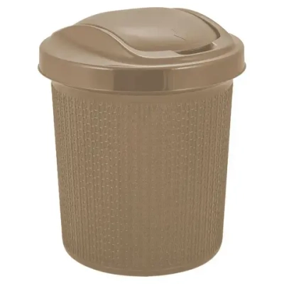 Контейнер для мусора Ajur 12 л кофейный (комплект 8 шт)