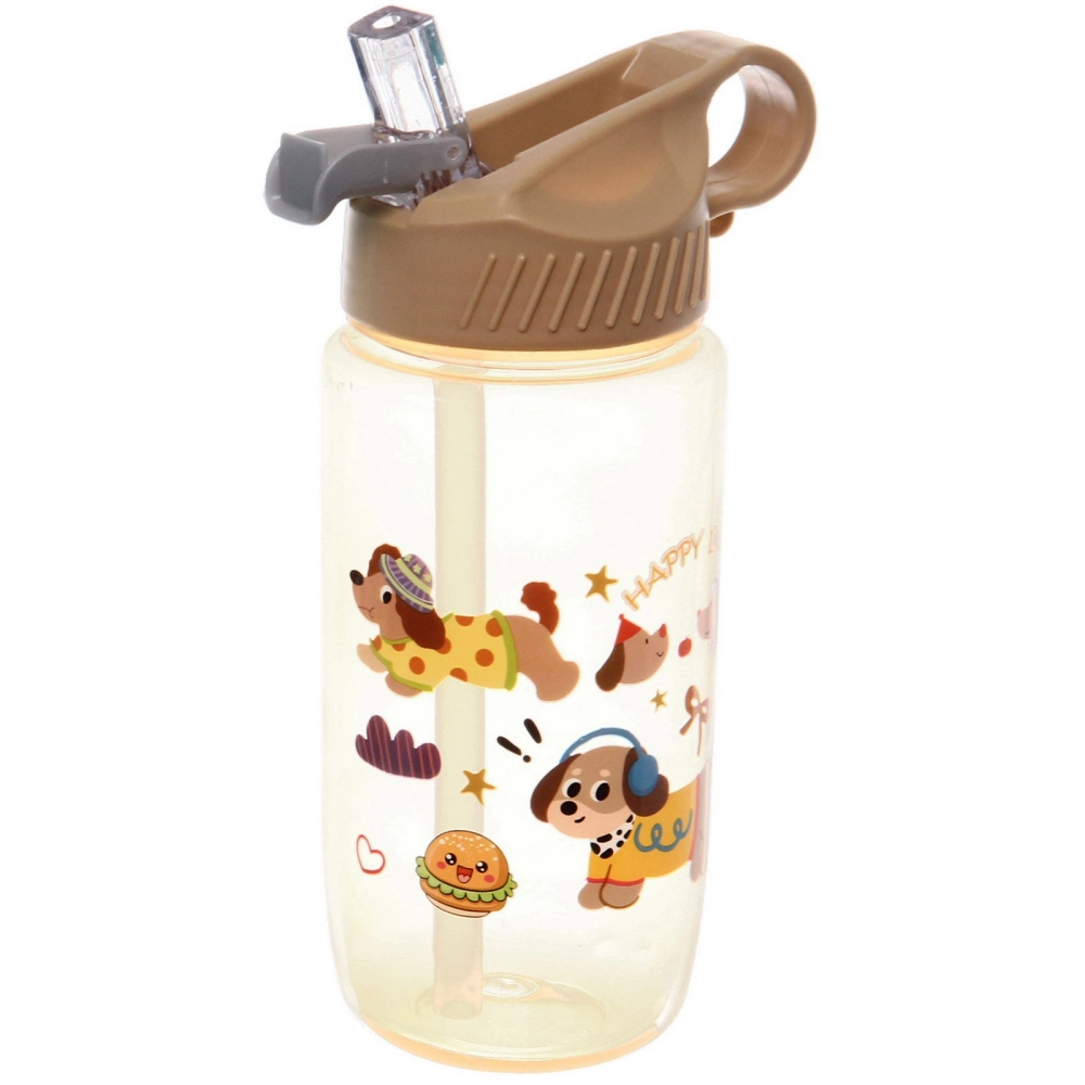 Бутылка питьевая пластиковая 580мл «Песики», микс цветов