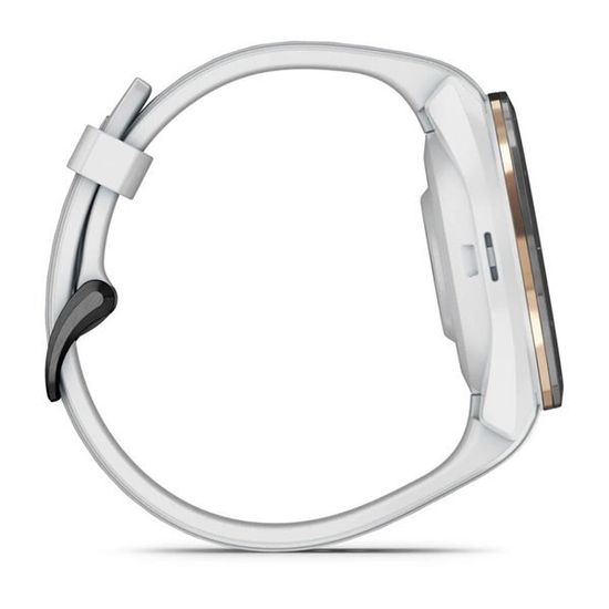 Умные часы Garmin Approach S70 (42 мм) с черным керамическим безелем и белым ремешком