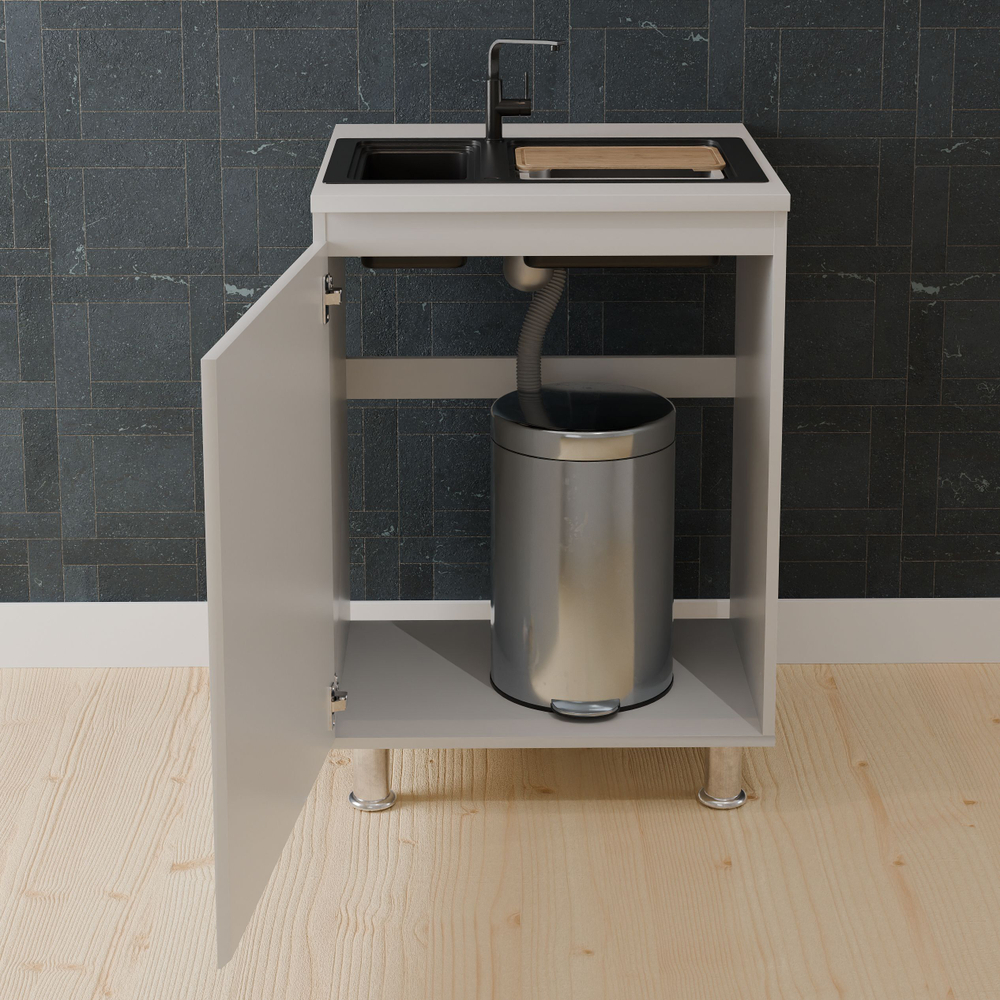 Кухня Севилья 180 см со столешницей (6 модулей), белый ЛДСП