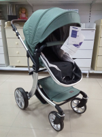 Детская коляска-трансформер 3 в 1 Luxmom 608 / изумрудный ткань