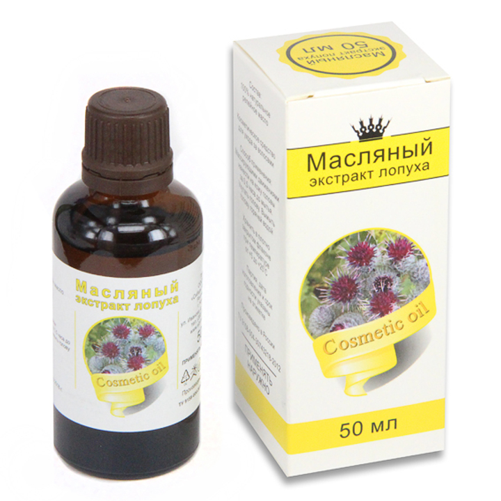 Масло косметическое Экстракт лопуха, флакон-капельница, 50 мл