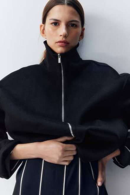 H&M Шерстяная куртка ручной работы, черный