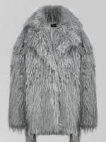 Полушубок Ivy Angel 2970 со скрытыми пуговицами и поясом в комплекте