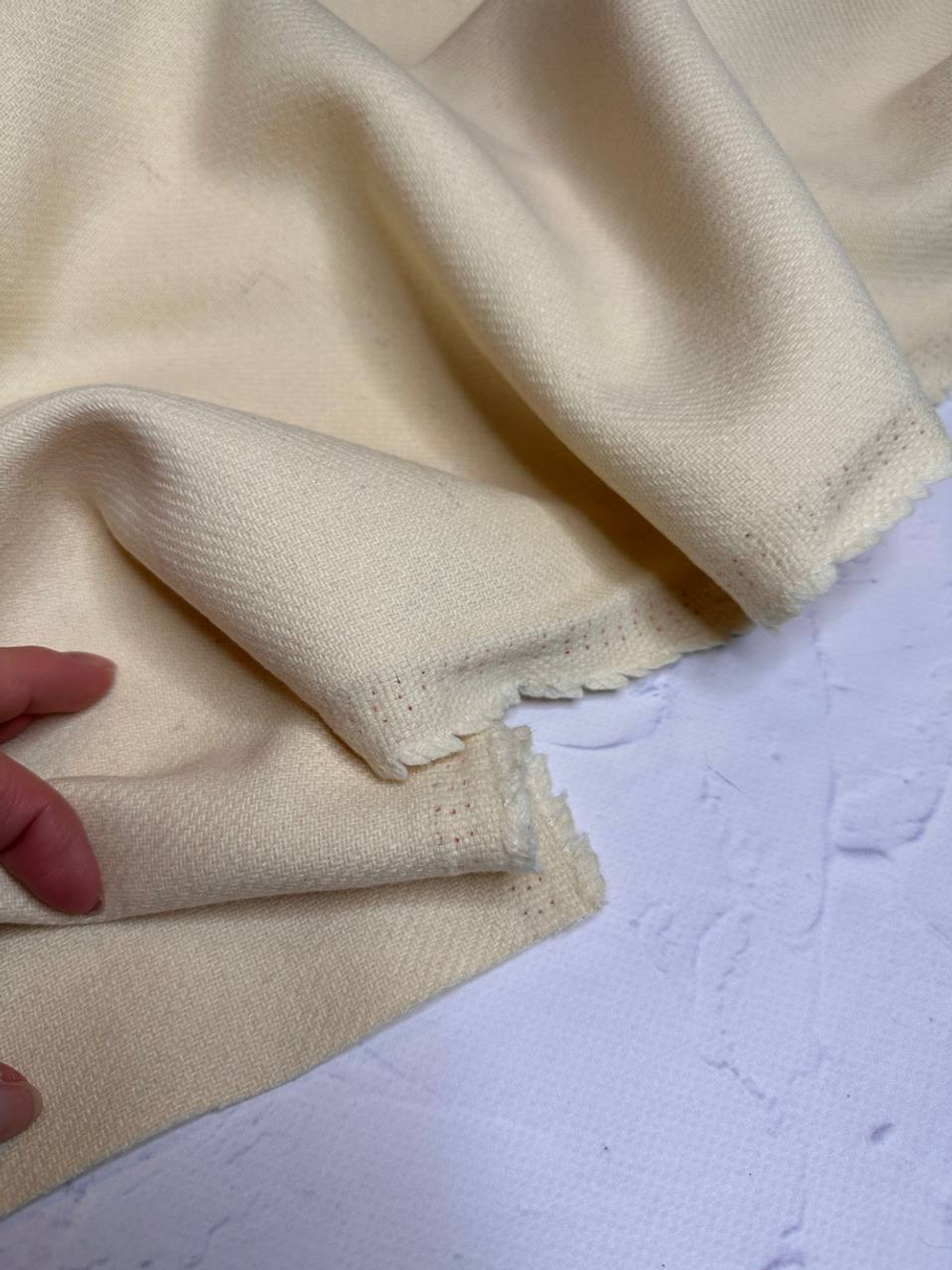 Пальтовая однотонная шерсть (PENELOPE, 90%шерсть/10%полиамид, Ласковый пастельный оттенок сливочного масла, 150, 370 гр/м2)