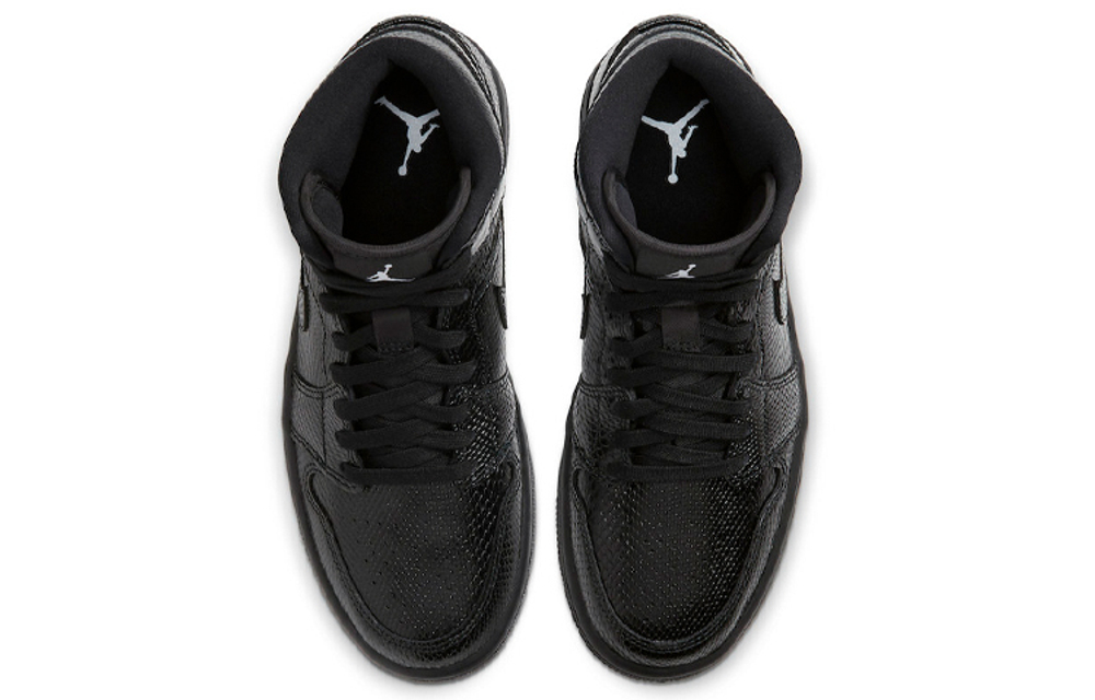 Кроссовки Jordan Air Jordan 1 Mid "Black Snakeskin" (Женская размерная сетка)