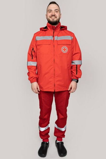 Ветровка Скорая помощь MedicLine мужская цв. КРАСНЫЙ