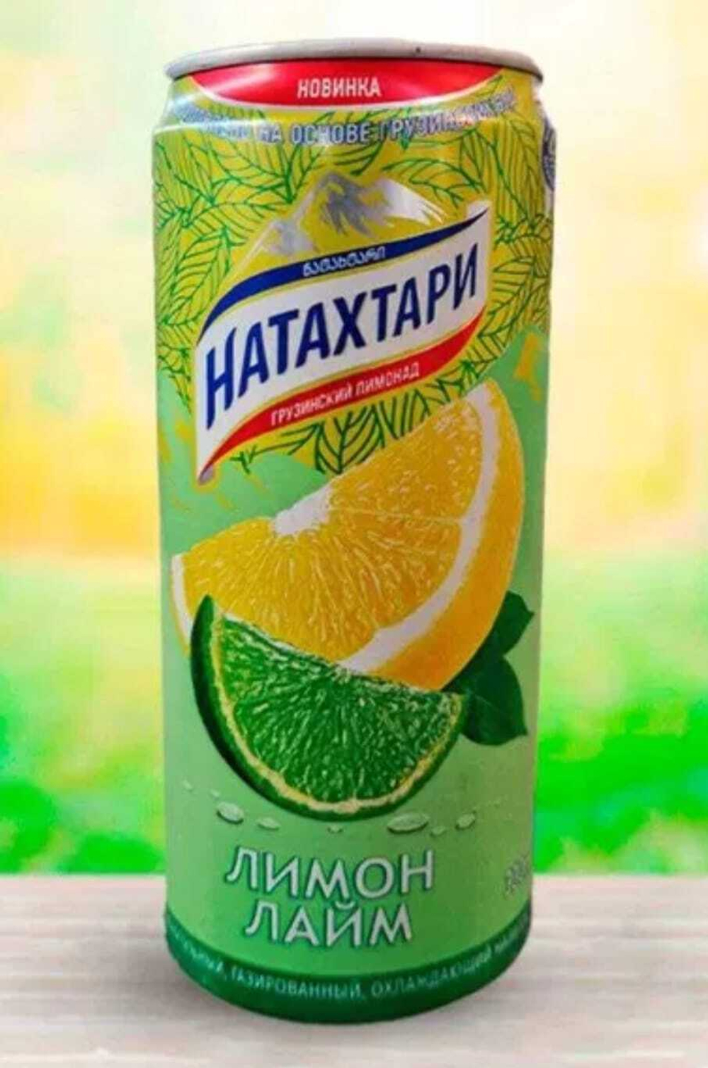 Газированная вода Натахтари Лимон-Лайм 330мл ж/б