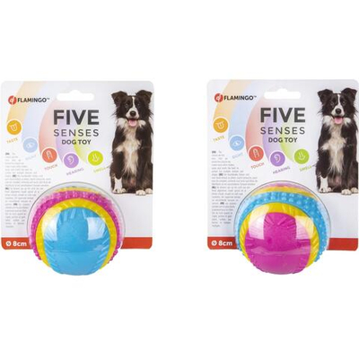 Игрушка-погремушка "Мяч" со вкусом говядины 8 см, термопластичная резина, Flamingo