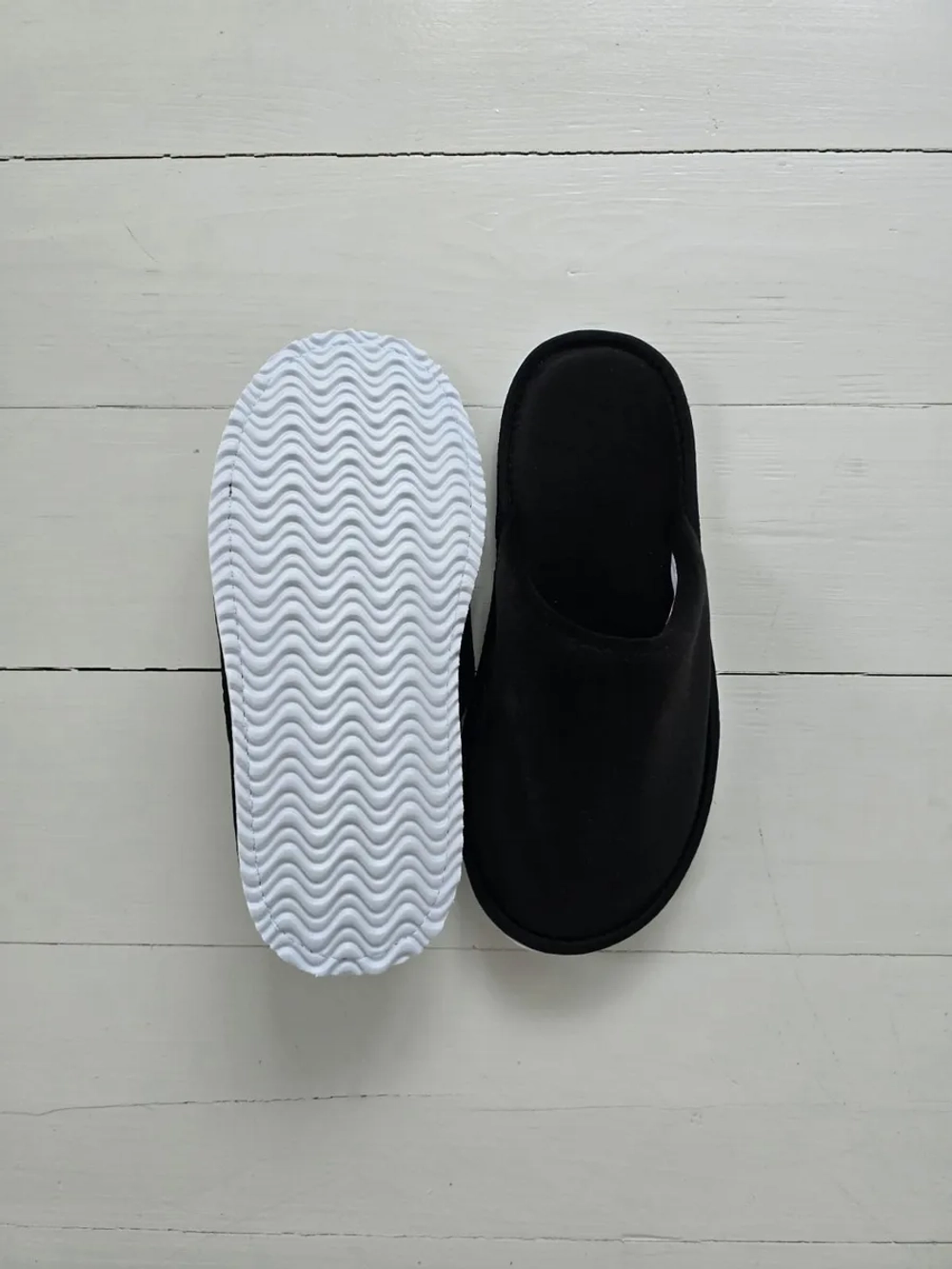 Домашние тапочки из велюра, черные, универсальные