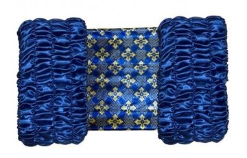 Обивка атласная СИННЯЯ крышка парча Церковная