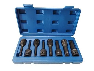 Набор головок-бит TORX ударных 8пр.,1/2''(T30, T40, T45, T50, T55, T60, T70, T80), в кейсе FORCEKRAFT FK-4088MPB