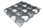 Одеяло х/б байк. детское арт. 57-5ЕТОЖ разм.140*100 серый сердечки