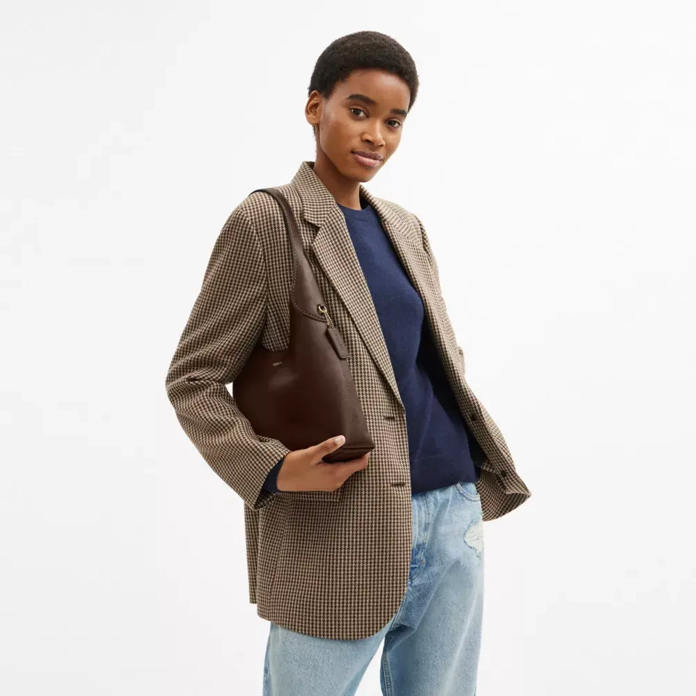 COACH СУМКА ЧЕРЕЗ ПЛЕЧО BROOKLYN 28, ТЕМНО-КОРИЧНЕВЫЙ