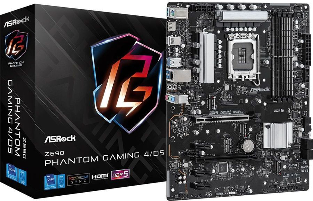 Материнская плата Asrock Z690 PHANTOM GAMING 4/D5, RTL