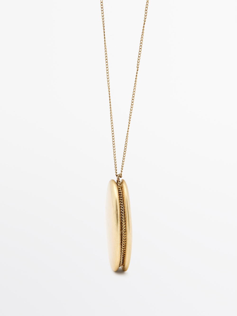 Massimo Dutti Ожерелье с металлической подвеской, золотистый