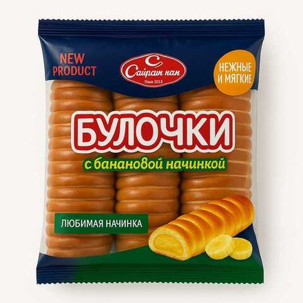 Булочки Сайрам Нан с банановой начинкой 300 гр