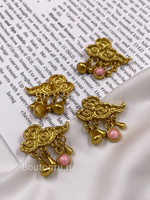 Пуговицы золотистые в форме облака с подвесками