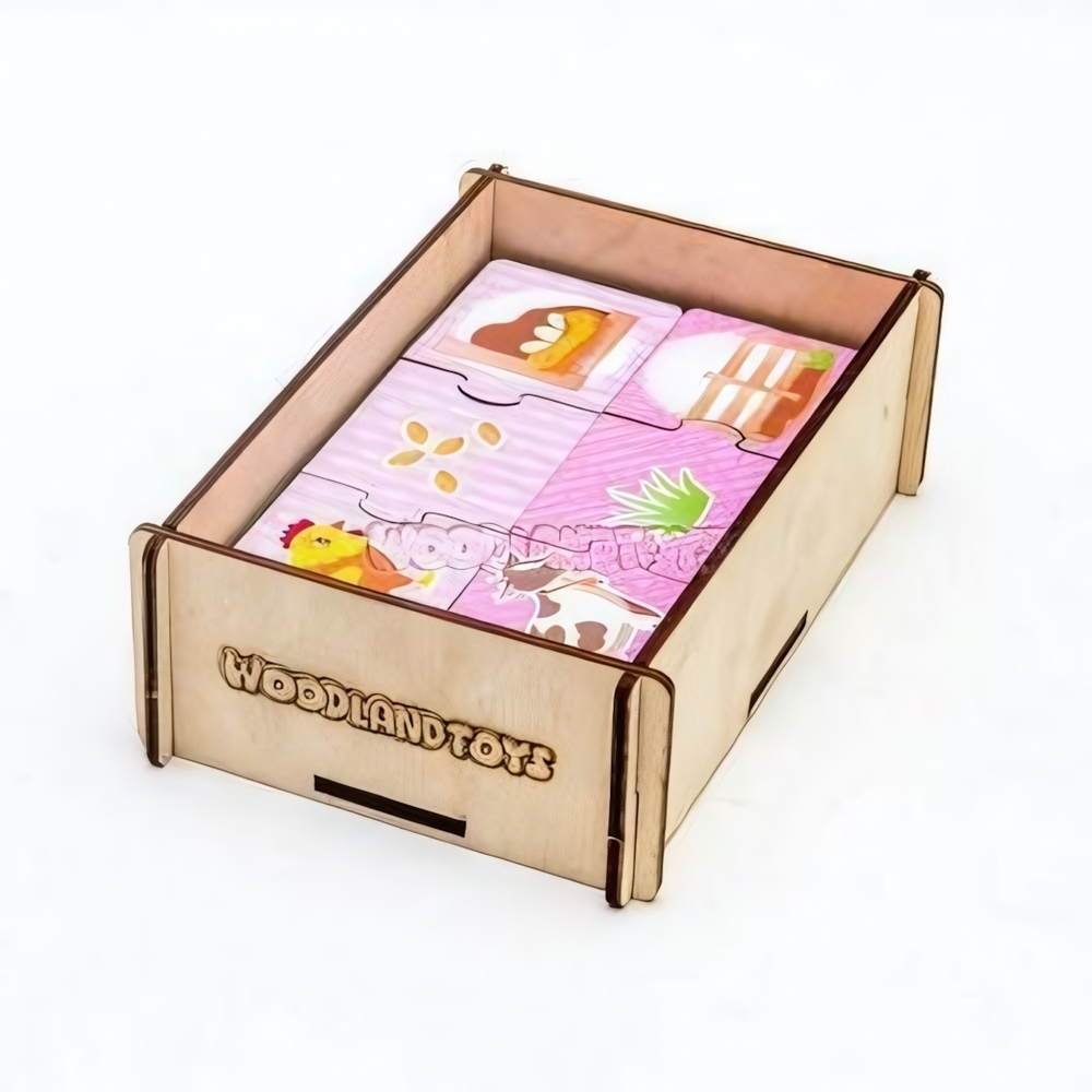 Пазл-набор "Изучаем живой мир" (тройной в дер коробке), 111302