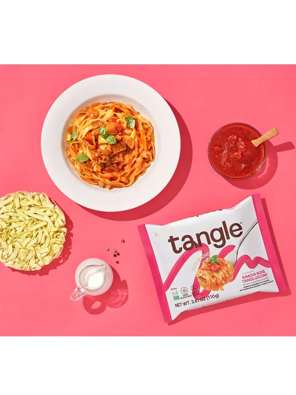 Фетучини Samyang Tangle с кимчи в сливочно-томатном соусе 110 г