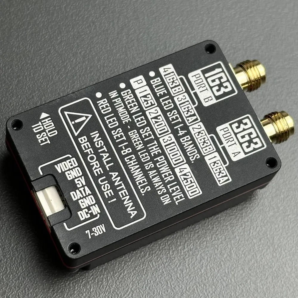 Видеопередатчик RUSHFPV двухдиапазонный VTX 1.3G/3.3G 2.5W + 2 Антенны