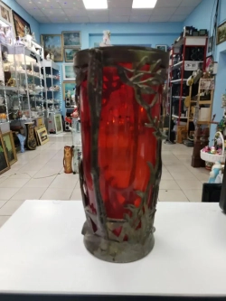 Ваза стекло олени завод Авангард СССР