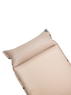 Коврик надувной односпальный Naturehike D04, с чехлом и подушкой, бежевый (CNK2450WS020)