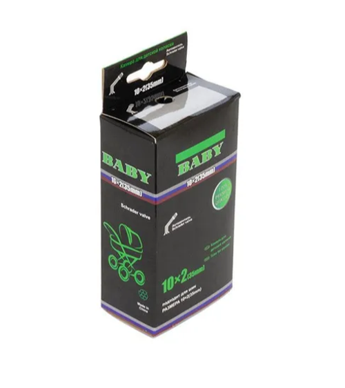 Камера для детских колясок и самокатов HOTA 10"x 2  AV 35 мм  бутиловая (50)