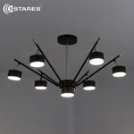 Люстра ATENA 7хGX53 R-750x350-BLACK/CHROME-220-IP20