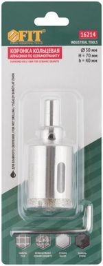 16214 Коронка кольцевая алмазная 30х70 мм FIT